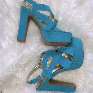 Light Blue Heels, Size 8